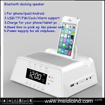 For iphone 4 iphone5 samsung lanovo huawei docking bluetooth speaker